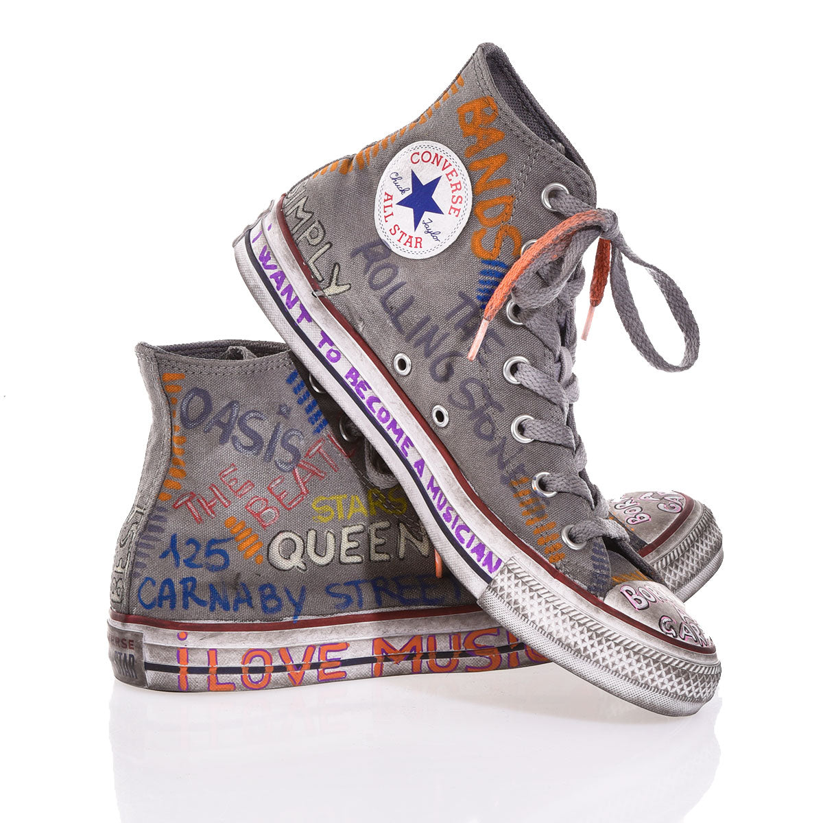 Converse Grey Written - Barrile donna