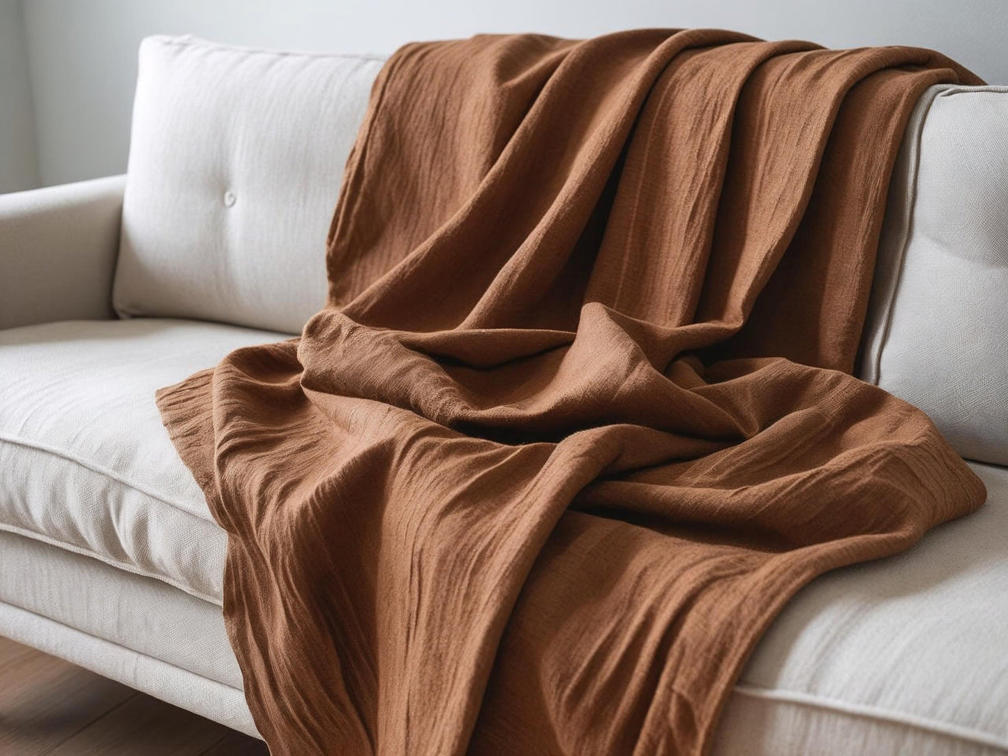 Foulard Arredo Terra Bruciata – Copritutto in Cotone 260x280 - Barrile donna