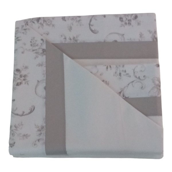 Completo letto Pisa in percalle di cotone con doppia balza – Rosa e Sabbia - Barrile donna