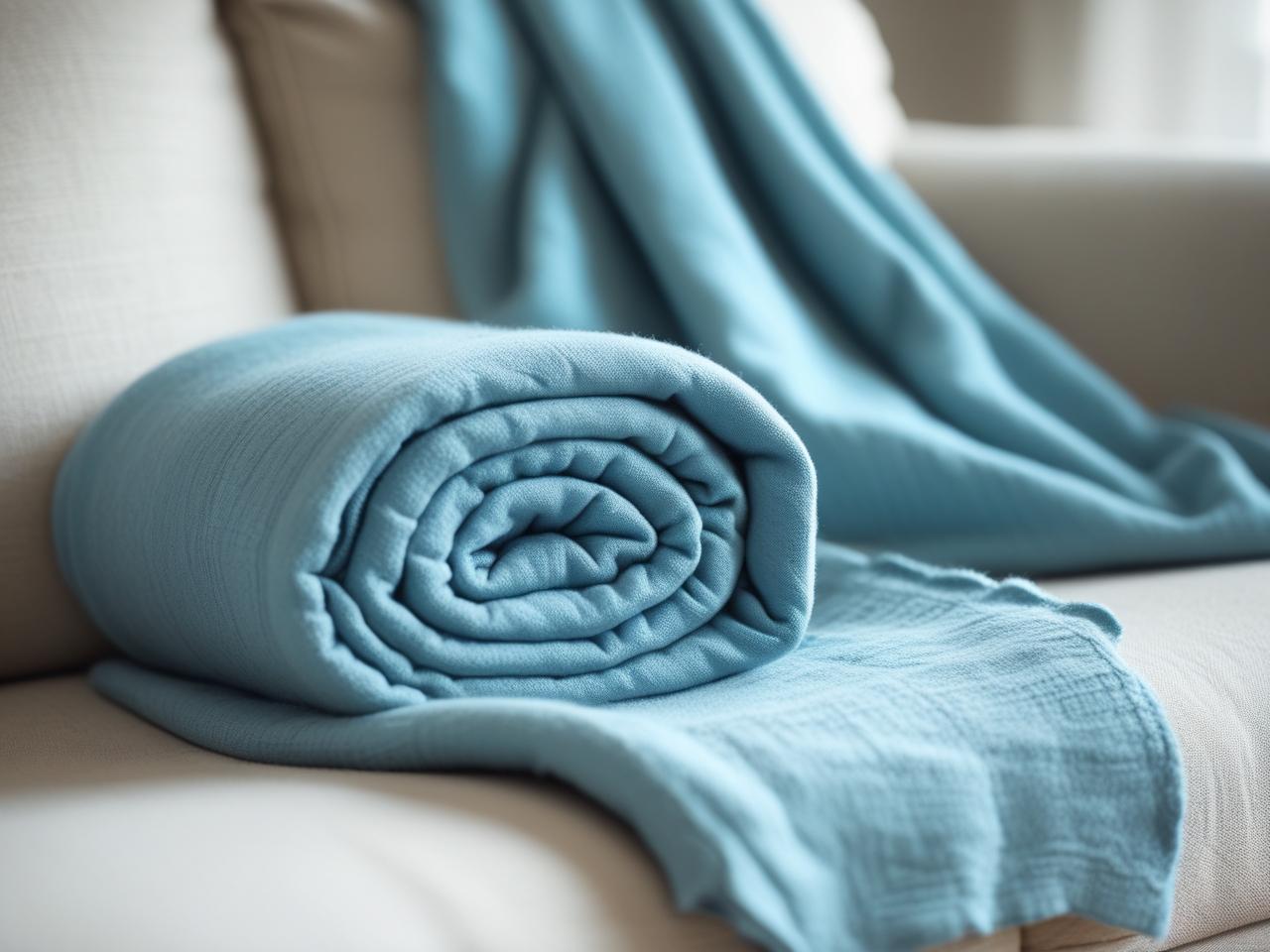 Foulard arredo “Laguna” – Azzurro carta da zucchero - Barrile donna