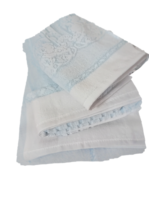 Set Spugna Angioletti 1+1 in Cotone Egiziano Jacquard - Barrile donna