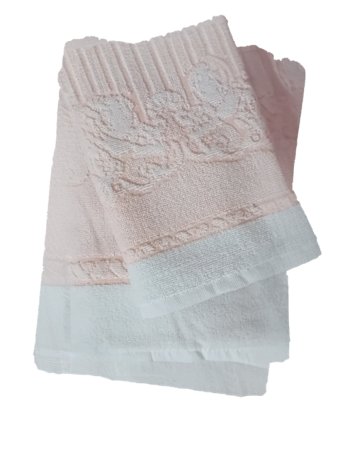 Set Spugna Angioletti 1+1 in Cotone Egiziano Jacquard - Barrile donna