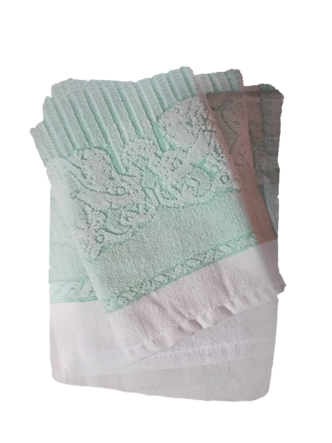 Set Spugna Angioletti 1+1 in Cotone Egiziano Jacquard - Barrile donna