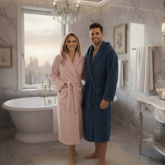 Accappatoio Spugna Cotone 500g Cappuccio Made in Italy Koet Uomo Donna Hotel Spa - Barrile donna