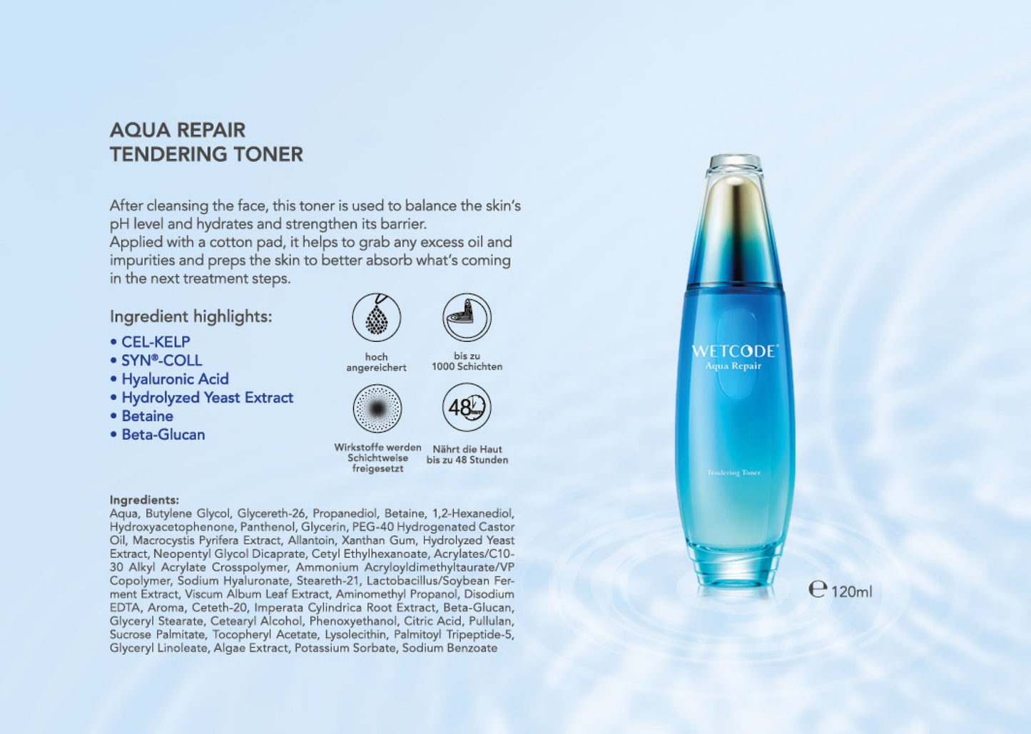 WETCODE - Aqua Repair Toner 120ml - Barrile donna
