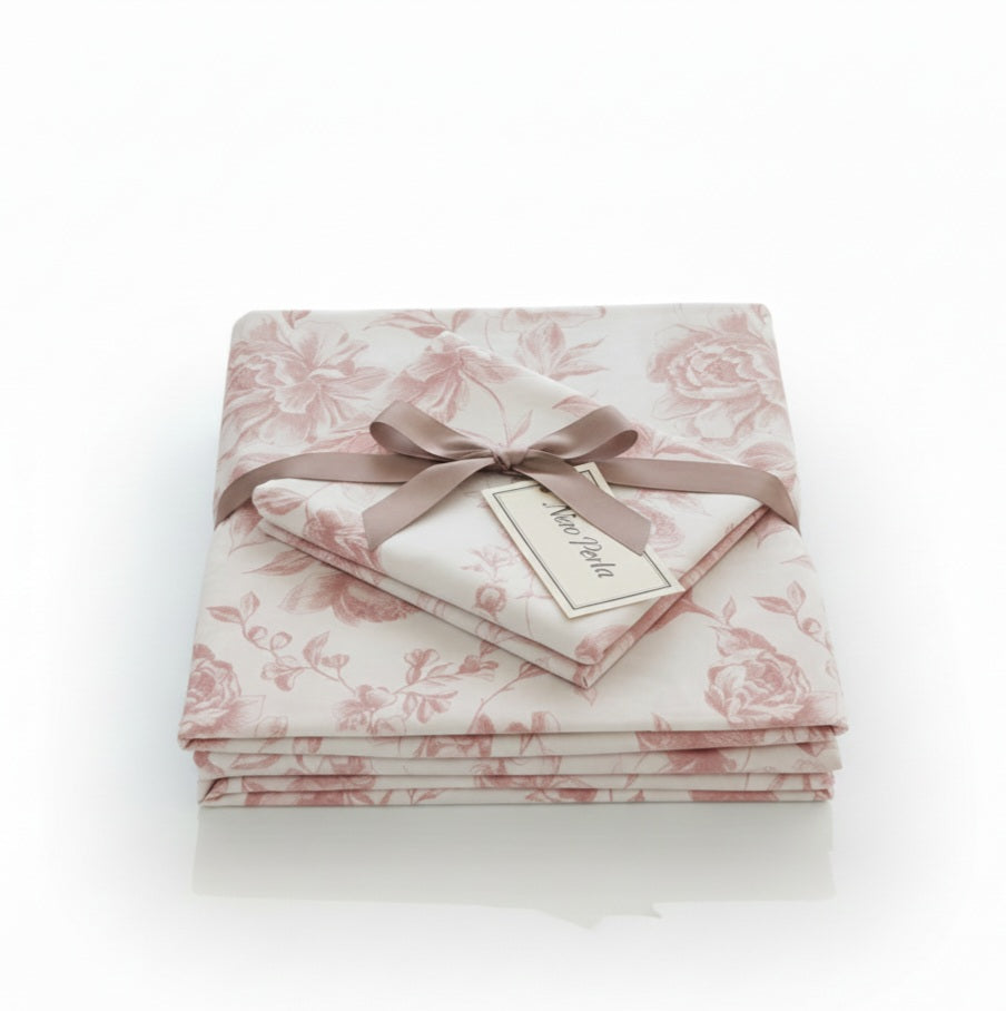 Completo Letto Matrimoniale Parigi Stampa Floreale - Barrile donna