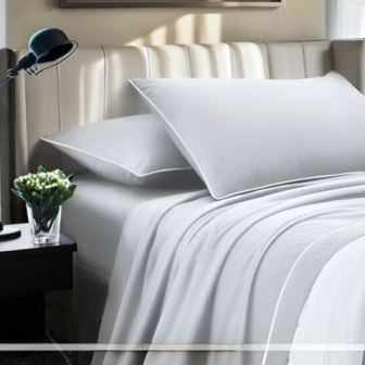 Completo Letto Tinta Unita Cotone Percalle 200 Fili linea Lagom- Matrimoniale. - Barrile donna