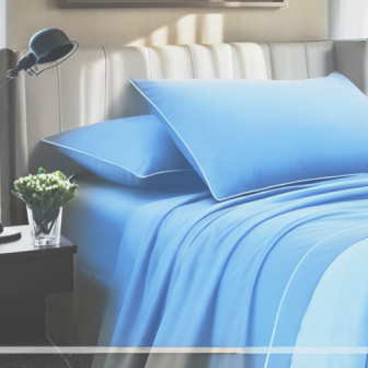 Completo Letto Tinta Unita Cotone Percalle 200 Fili linea Lagom- Matrimoniale. - Barrile donna