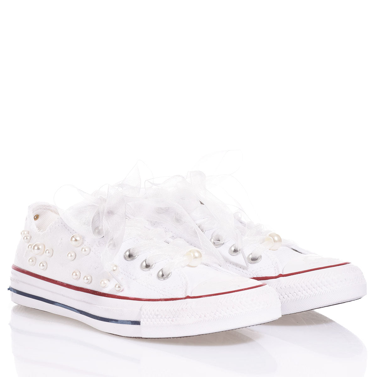 Converse Pearls White Ox - Barrile donna