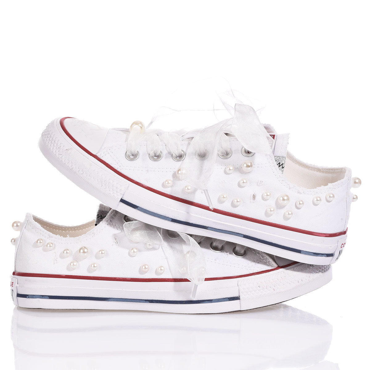 Converse Pearls White Ox - Barrile donna