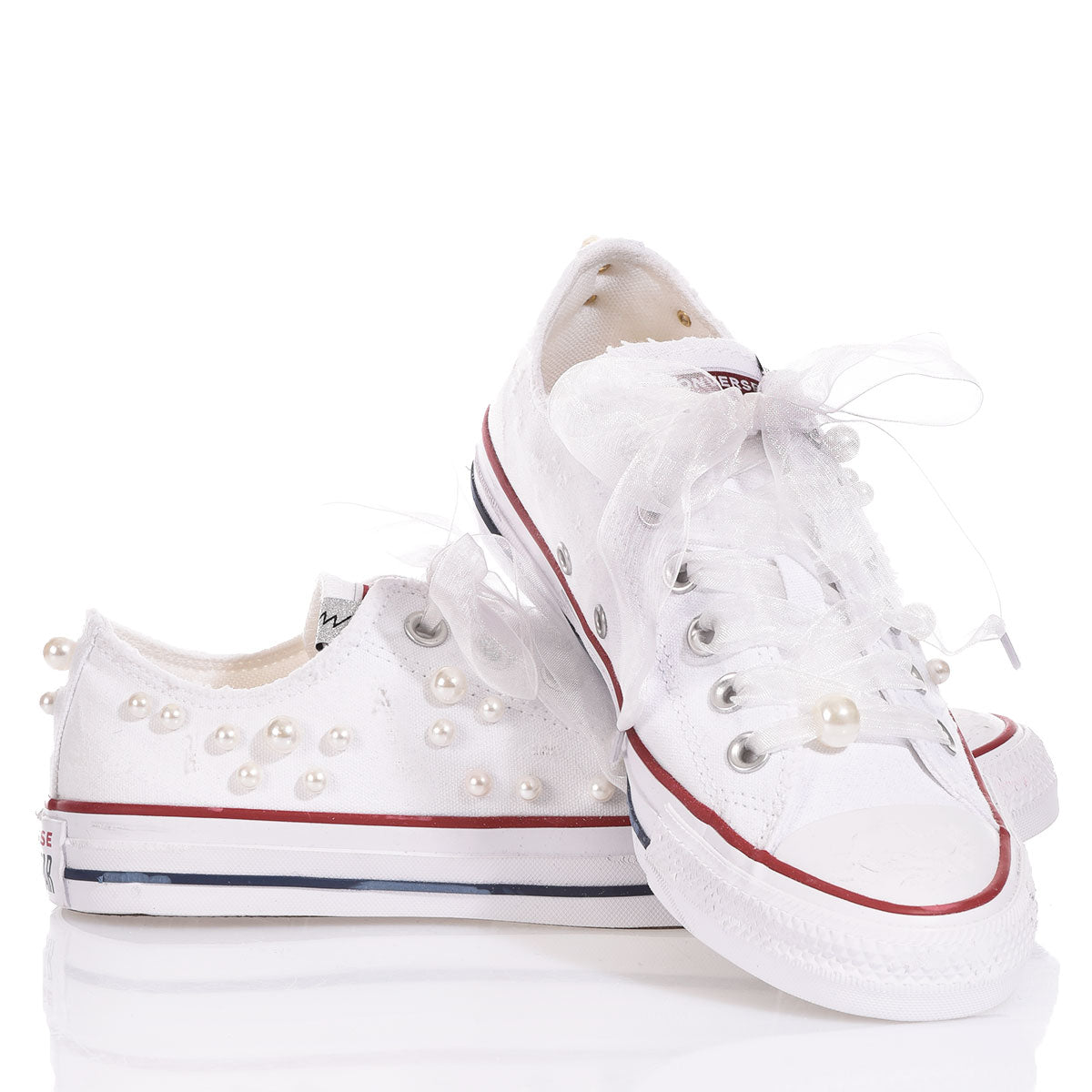 Converse Pearls White Ox - Barrile donna