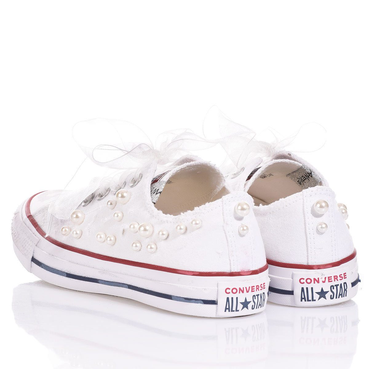 Converse Pearls White Ox - Barrile donna