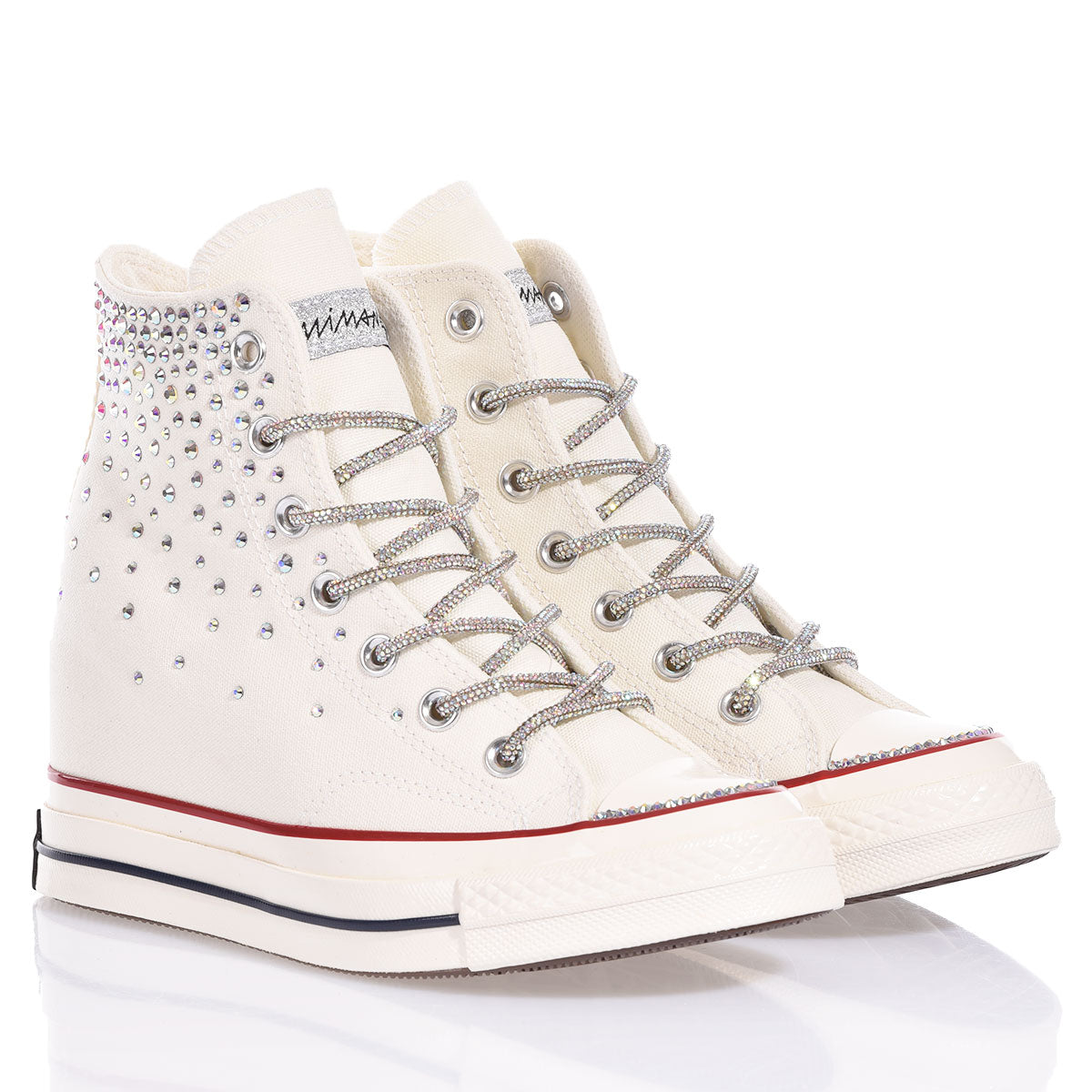 Converse Wedge Swarovski White - Barrile donna