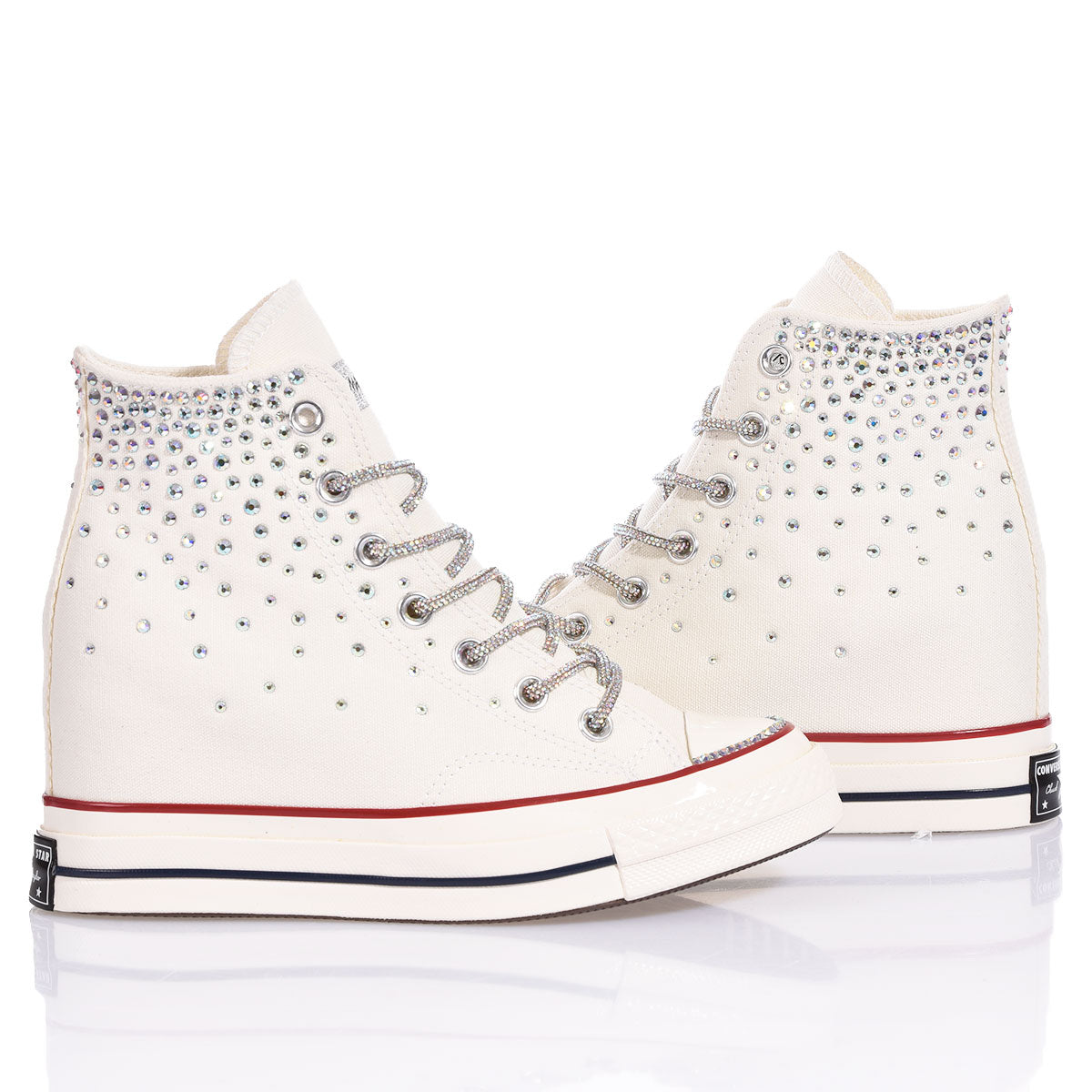 Converse Wedge Swarovski White - Barrile donna