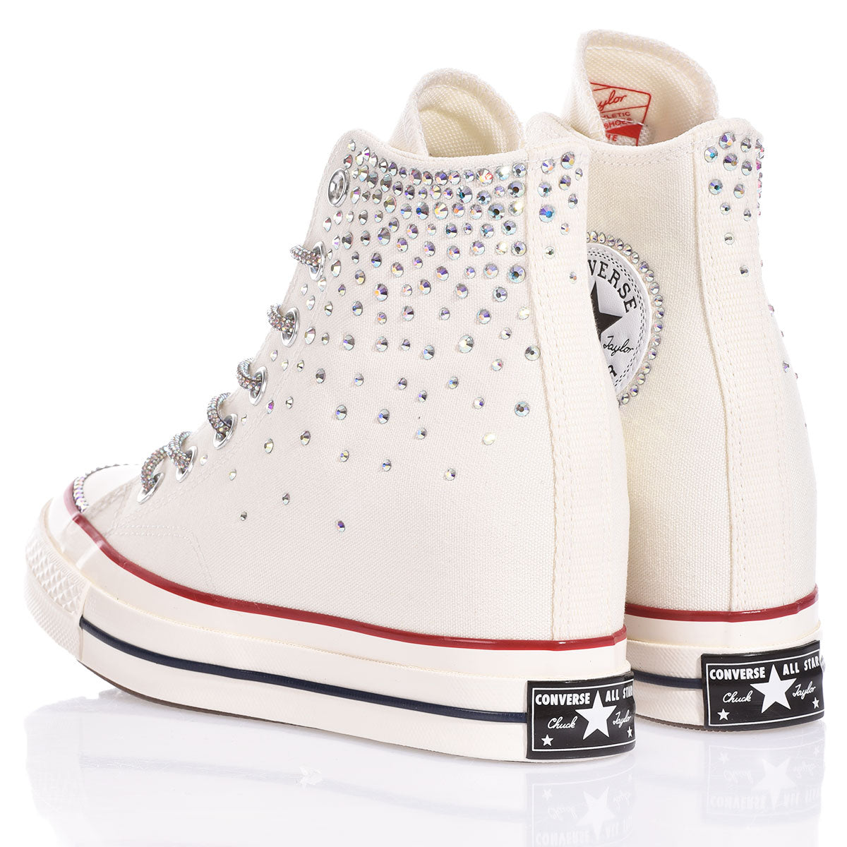 Converse Wedge Swarovski White - Barrile donna