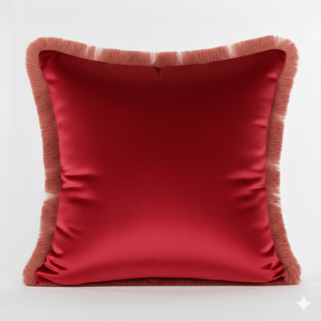 Cuscino Arredo in Velluto con Frange 45x45 cm - Barrile donna