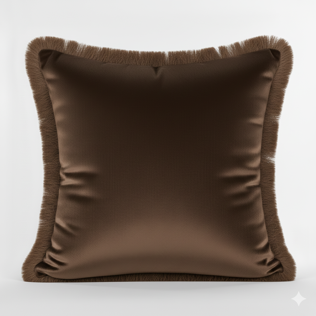 Cuscino Arredo in Velluto con Frange 45x45 cm - Barrile donna