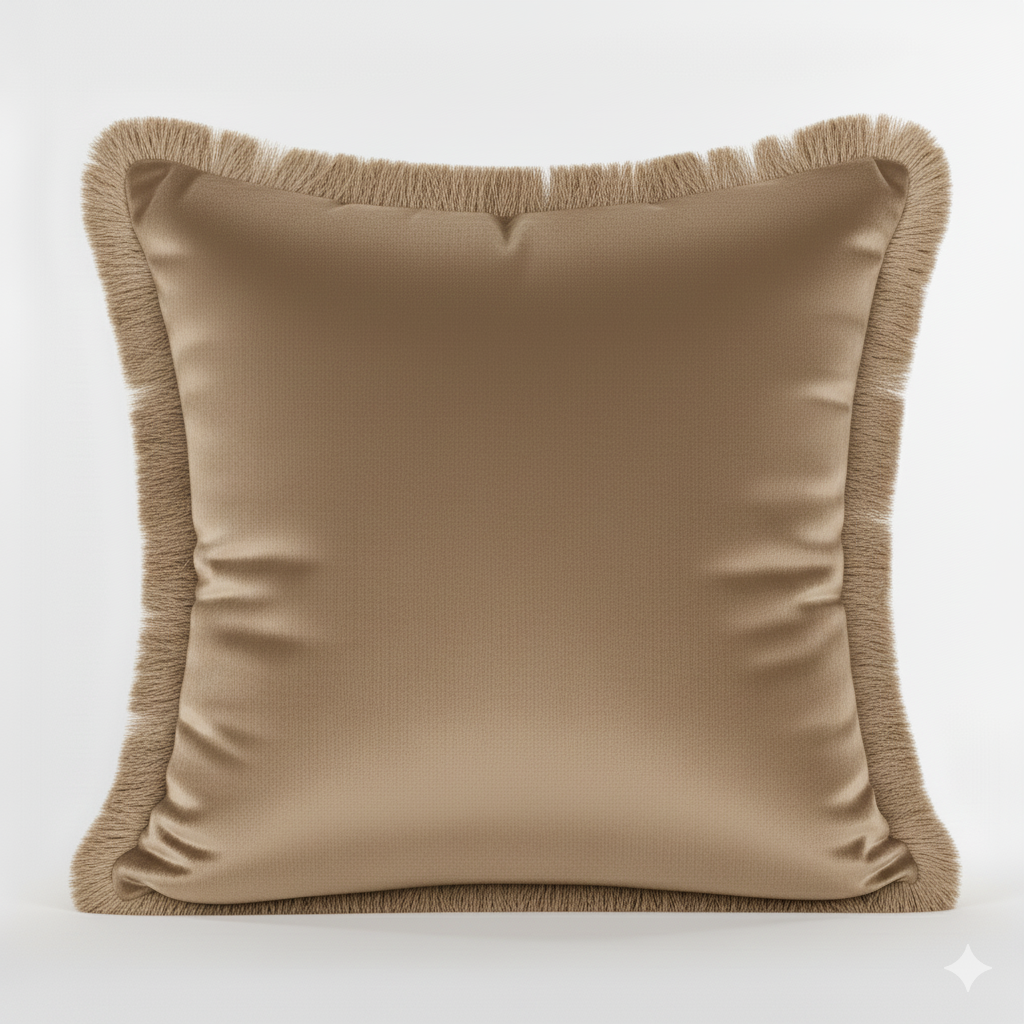 Cuscino Arredo in Velluto con Frange 45x45 cm - Barrile donna