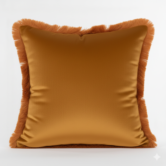 Cuscino Arredo in Velluto con Frange 45x45 cm - Barrile donna