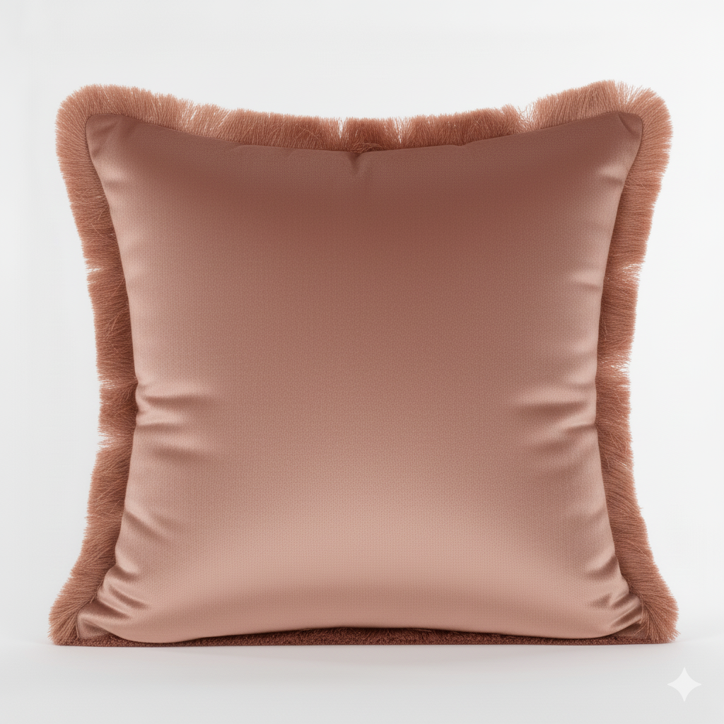 Cuscino Arredo in Velluto con Frange 45x45 cm - Barrile donna