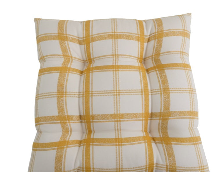 Cuscini Sedia Zaffiro Imbottiti Cotone Jacquard Bianco Giallo Bronzo - Barrile donna