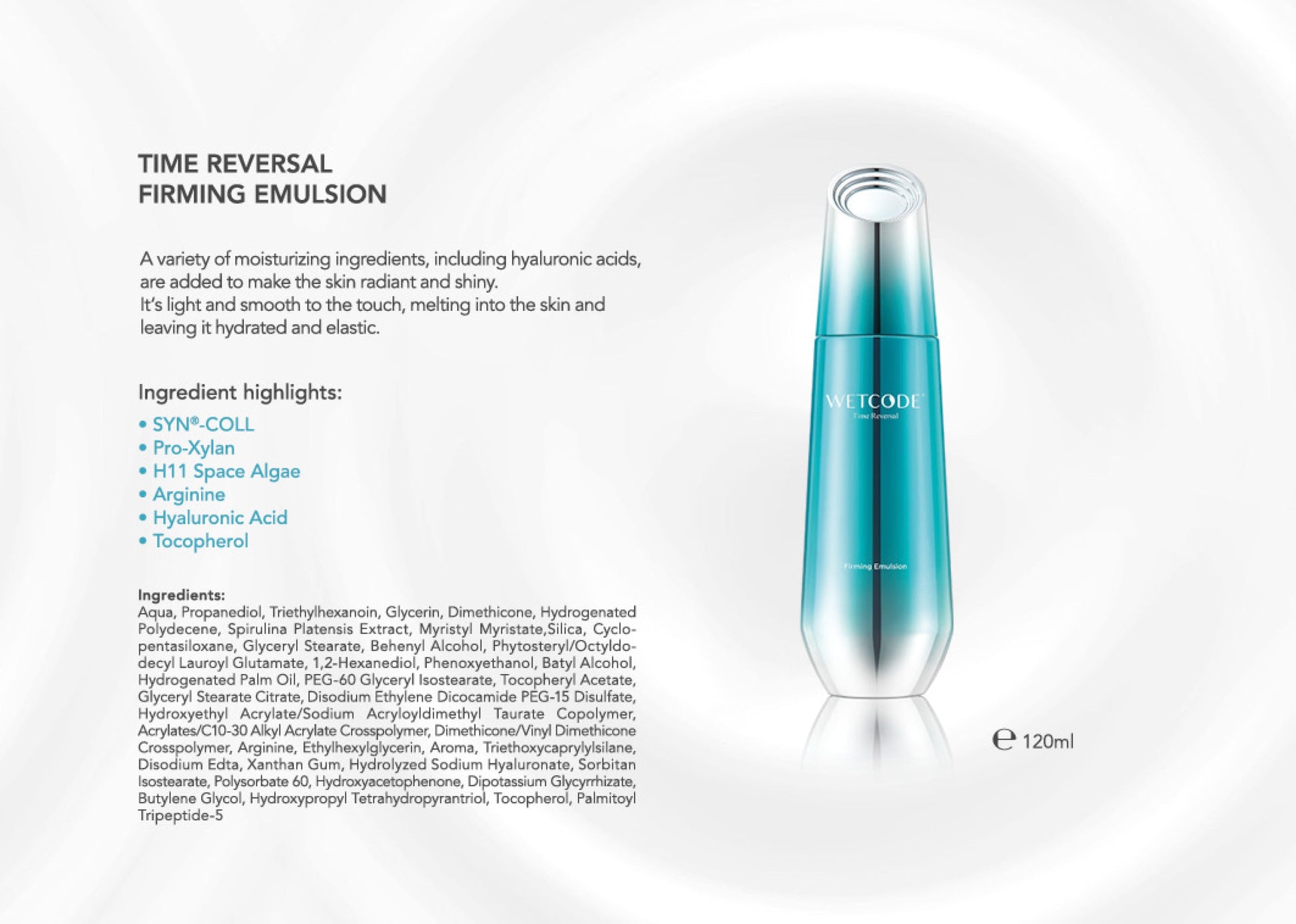 WETCODE - Time Reversal Firming Emulsion 120ml - Barrile donna