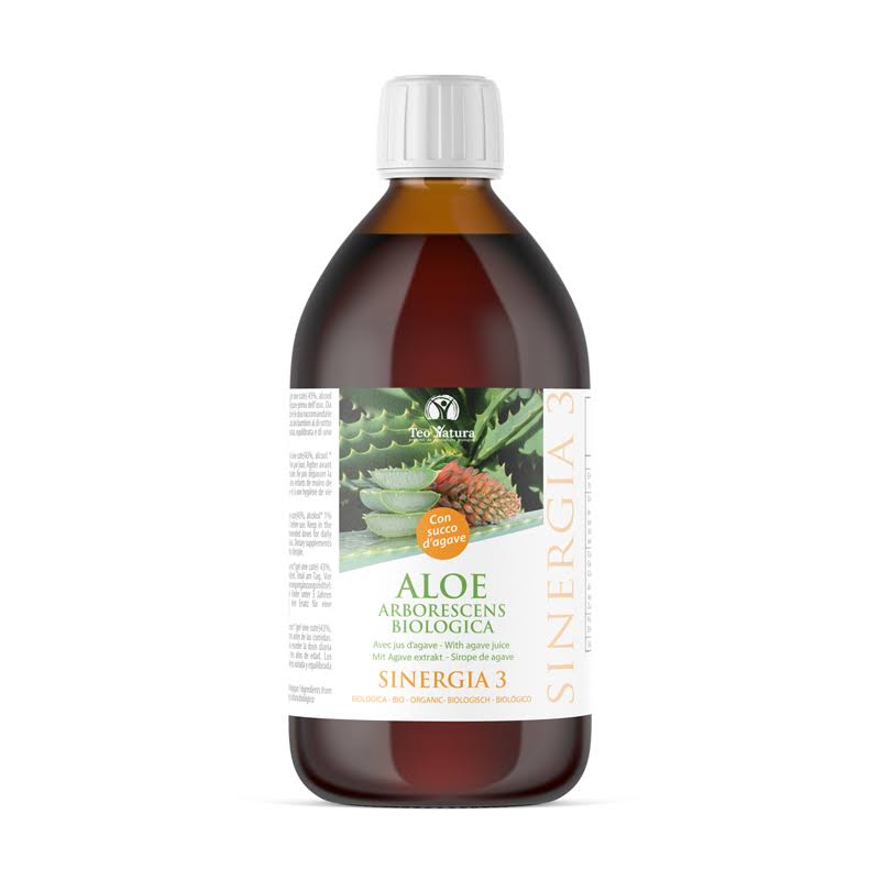 Aloe Arborescens Ricetta Padre Zago Con Succo D'Agave | SINERGIA 3 | 500ml - Biologica - Barrile donna