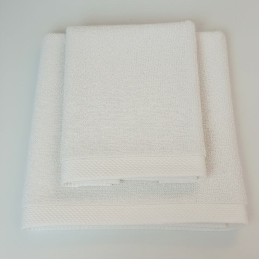 AREA - Set Spugna Asciugamano + Ospite Tinta Unita 100% Cotone - Barrile donna