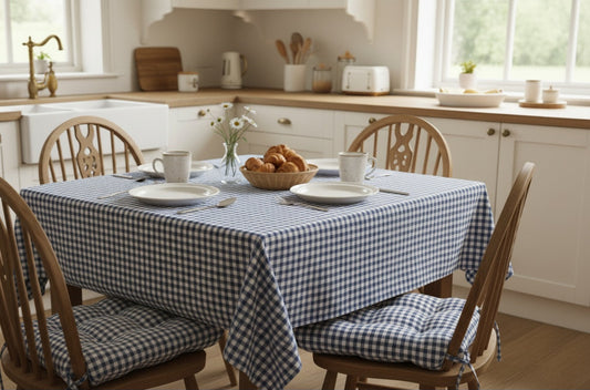 Tovaglia Campagnola Quadri Piccoli 100% Cotone Tinto Filo – 4 Colori | Standard e Su Misura - Barrile donna