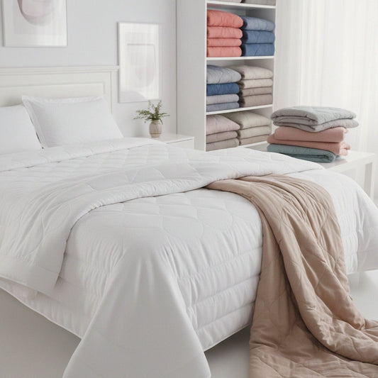 Trapuntino Matrimoniale LINEA AREA - Cotone 100% Artigianale Made in Italy - Barrile donna